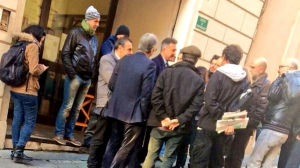 Barbareschi al Teatro Eliseo il giorno dello sfratto. Foto Rosa Polacco