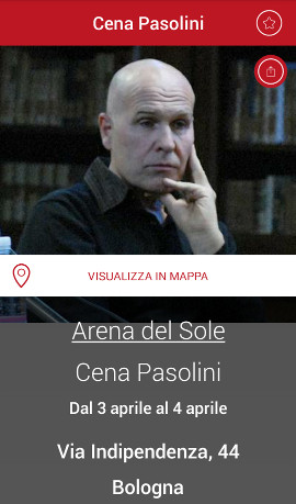 cena pasolini sieni bologna arena del sole