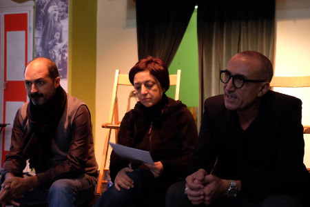 Ernesto Orrico (Zahir), Iris Balzano (Libero Teatro), Fabio Vincenzi (Sistema Teatrale Unical) 