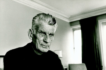 Samuel Beckett fotografato all'Hyde Park Hotel, 1980. Foto di John Minihan