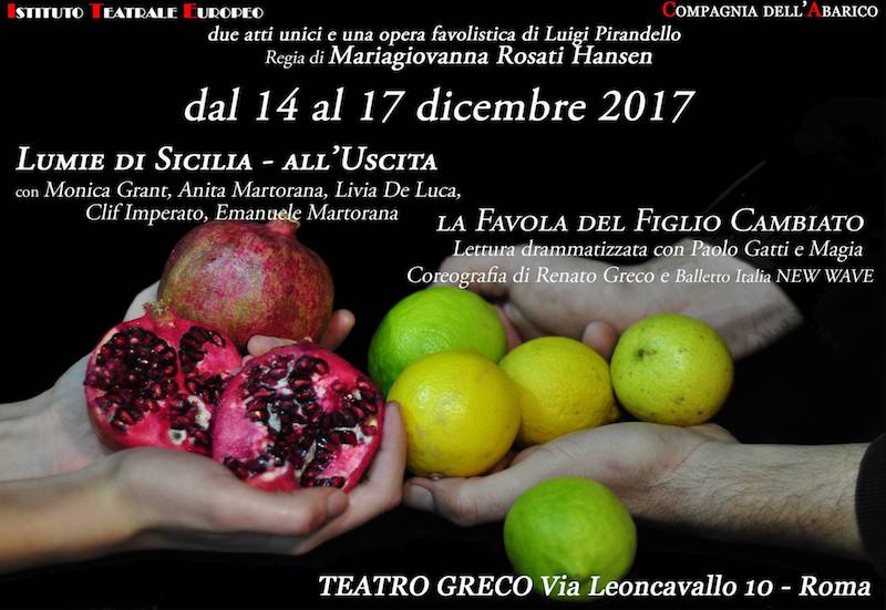 locandina PIRANDELLO GRECO