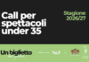 Call per spettacoli under 35 – Un biglietto, due platee. #sponsor